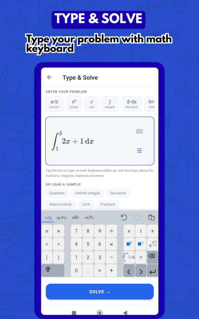 type & solve